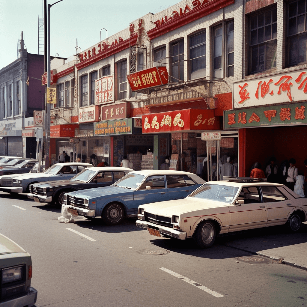 China Town La Asian Supermarket Exterior. 1980s
